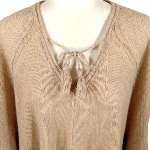 Calypso St. Barth Boho Chic 100% Cashmere Poncho $250 size L WF123 - Picture 2 of 6
